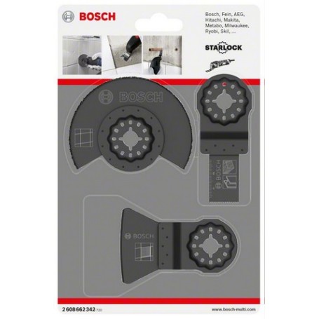 Starlock Fliesen-Basis-Set, 3-teilig (fr Multifunktionswerkzeuge) (2608662342)