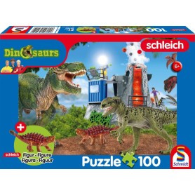 Schleich: Dinosaurs ? Dinosaurier der Urzeit (100 Teile, inkl. Schleich Saichania mini Figur) (56462)