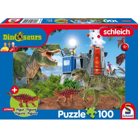 Schleich: Dinosaurs ? Dinosaurier der Urzeit (100 Teile, inkl. Schleich Saichania mini Figur) (56462)