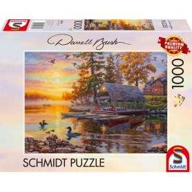 Darrell Bush: Bootshaus mit Kanus (1000 Teile) (58532)