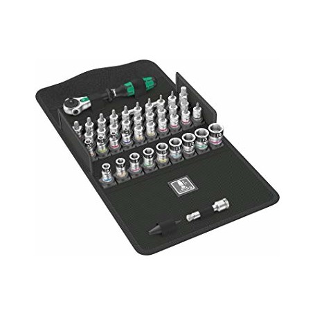 Zyklop Speed Knarrensatz 8100 SA All-in, 1/4", 42-teilig (schwarz/grn, mit schwenkbarem Kopf, mit Haltefunktion) (05003755001)
