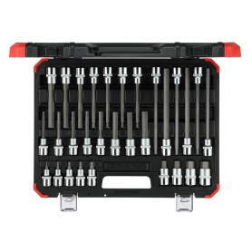 Red Schraubendreher-Steckschlssel-Einsatz-Satz, 1/2" (schwarz/rot, 30-teilig, Innen-Sechskant, im Koffer) (R68003030)
