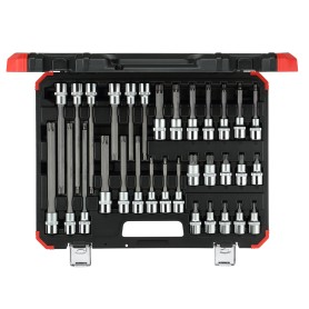 Red Schraubendreher-Steckschlssel-Einsatz-Satz, 1/2" (schwarz/rot, 32-teilig, TORX, im Koffer) (R68003032)