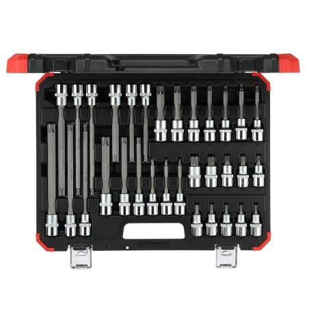 Red Schraubendreher-Steckschlssel-Einsatz-Satz, 1/2" (schwarz/rot, 32-teilig, TORX, im Koffer) (R68003032)