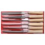 red Schlsselfeilen-Satz, 6-teilig (mit Holzgriff) (R93000006)