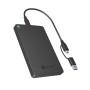 IB-201T-CU31 2.5" SATA HDD/SSD Gehuse (schwarz, mit USB Type-C/Type-A Combokabel) (61066)