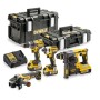 Akku-Maschinen Set DCK422P3, 18Volt (gelb/schwarz, 3x Li-Ionen Akku 5,0Ah, in 2 Tough.Boxen) (DCK422P3-QW)