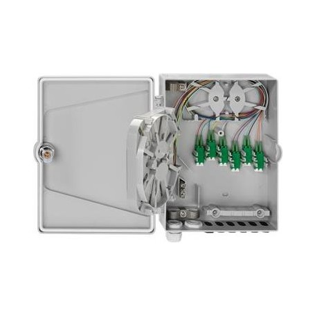 Rutenbeck APL 6xLC-D OS2 APC - Oberflächenmontage-Verteilerkasten - Hellgrau, RAL 7035 (228100406)
