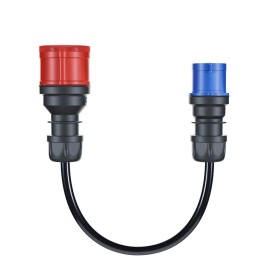 Adapter fr Gemini flex 11 kW, CEE rot Drehstrom 16A  CEE blau 16A (schwarz, 30cm) (CH-04-31)