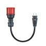 Adapter fr Gemini flex 11 kW, CEE rot Drehstrom 16A  Haushaltssteckdose (schwarz, 30cm) (CH-04-30)