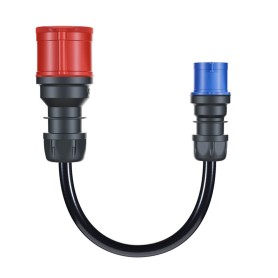 Adapter fr Gemini flex 22 kW, CEE rot Drehstrom 32A  CEE blau 16A (schwarz, 30cm) (CH-04-01)