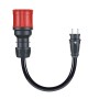 Adapter fr Gemini flex 22 kW, CEE rot Drehstrom 32A  Haushaltssteckdose (schwarz, 30cm) (CH-04-02)
