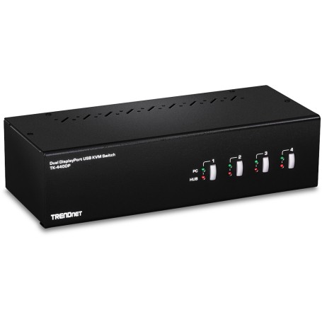 Trendnet TK-440DP switch per keyboard-video-mouse (kvm) Nero, Argento (TK-440DP)