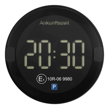 OOONO® P-Disc N°2 dark - Elektronische Parkscheibe mit Zulassung fürs Auto-vollautomatische Parkuhr (DE15010802)