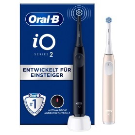 Oral-B iO Series 2 Elektrische Zahnbürste + 2. Handstück Night Black/ Calm Pink (612470)