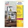 Avery L4775-100 etichetta autoadesiva Rettangolo con angoli arrotondati Permanente Bianco 100 pz