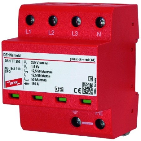 DEHN DSH TT 255 Rosso 230 - 400 V 0,1 m (941 310) (941310)