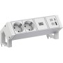 Bachmann Steckdosenleiste DESK2 ALU WHITE 937.402 (937.402)