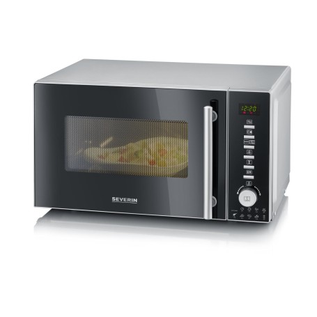 Severin MW 7773 forno a microonde Argento, Acciaio inox Microonde con grill Superficie piana 20 L 800 W