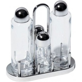 Alessi 5070 oliera/acetiera Lattina Vetro, Acciaio inox Acciaio inox, Trasparente