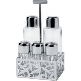 Alessi Cactus! oliera/acetiera Lattina Vetro, Acciaio inox Acciaio inox, Trasparente (MSA16)