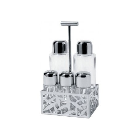 Alessi Cactus! oliera/acetiera Lattina Vetro, Acciaio inox Acciaio inox, Trasparente (MSA16)
