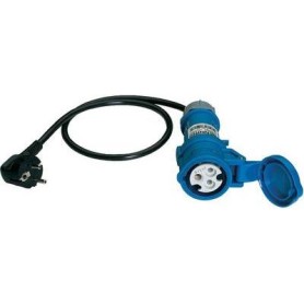 Benning Messadapter [ Schutzkontakt-Stecker - CEE-Cara-Kupplung] Messadapter 32 A CEE - 3-polig Blau (044144)