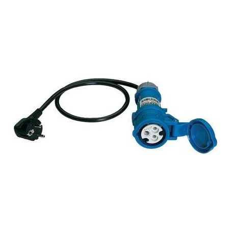 Benning Messadapter [ Schutzkontakt-Stecker - CEE-Cara-Kupplung] Messadapter 32 A CEE - 3-polig Blau (044144)