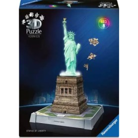 3D Puzzle Iconics: Freiheitsstatue - mit Licht (108 Teile) (12008027)