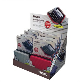 TROIKA CD129 portafoglio, portacarte e portadocumenti da viaggio Custodia per scheda Colori assortiti Alluminio