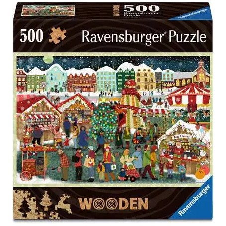 Wooden Puzzle - Weihnachtsmarkt (500 Teile) (12001539)