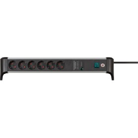 Brennenstuhl 1391020600 prolunghe e multiple 3 m 6 presa(e) AC Interno Nero, Argento
