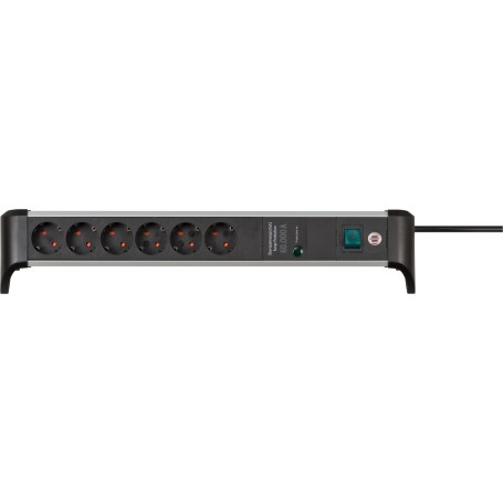 Brennenstuhl 1391020600 prolunghe e multiple 3 m 6 presa(e) AC Interno Nero, Argento