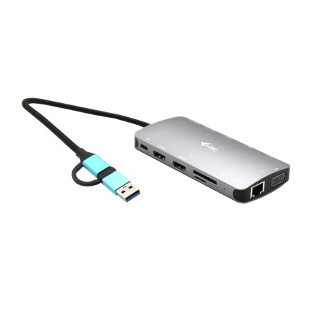 i-tec USB 3.0 USB-C/Thunderbolt 3x Display Metal Nano Dock with LAN + Power Delivery 100 W (CANANOTDOCKPD)