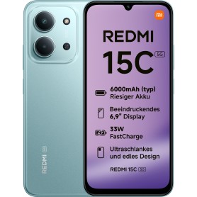 Xiaomi Redmi 15C 17,5 cm (6.9") 5G USB tipo-C 4 GB 128 GB 6000 mAh Verde (MZB0LITEU)