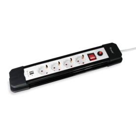Equip 245553 prolunghe e multiple 1,5 m 4 presa(e) AC Interno Nero, Bianco