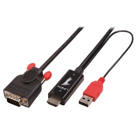 Lindy 41455 cavo e adattatore video 1 m HDMI + USB VGA (D-Sub) Nero (41455) Lindy 41455 cavo e adattatore video 1 m HDMI + USB VGA (D-Sub) Nero (41455)