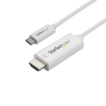 StarTech.com Cavo HDMI a USB-C da 1m - Cavetto USB 3.1 Tipo C a HDMI - 4k a 60Hz - Bianco (CDP2HD1MWNL)