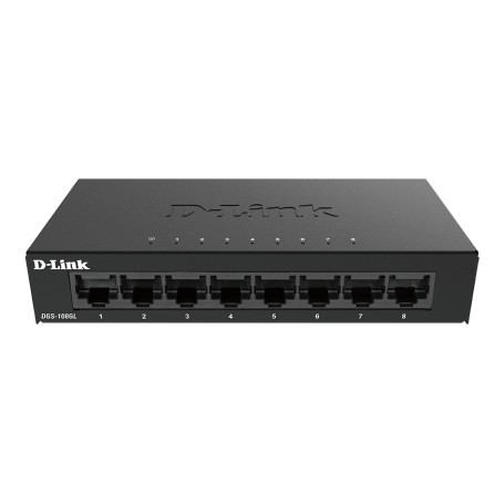 D-Link DGS-108GL Non gestito Gigabit Ethernet (10/100/1000) Nero (DGS-108GL)