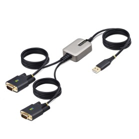 StarTech.com 2P6FFC-USB-SERIAL adattatore per inversione del genere dei cavi USB-A 2 x DB-9 RS-232 Nero, Grigio StarTech.com 2P6FFC-USB-SERIAL adattatore per inversione del genere dei cavi USB-A 2 x DB-9 RS-232 Nero, Grigio