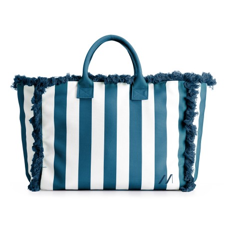 Muitomas BEACHBAGBL borsa e tracolla Cotone, Poliestere Blu Donna Borsa da spiaggia