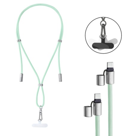 Intenso Handykette als Lade- + Datenkabel USB-C bis 1,65m grün cavo USB USB C Verde (7991007)