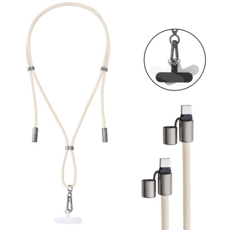 Intenso Handykette als Lade- + Datenkabel USB-C bis 1,65m beige cavo USB USB C (7991001)