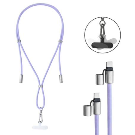 Intenso Handykette als Lade- + Datenkabel USB-C bis 1,65m lila cavo USB USB C Viola (7991003)