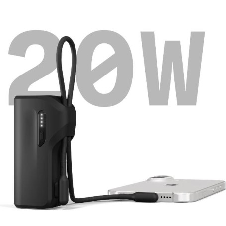 BATTERY BANK USB-C 5K CABLE BLACK (CY5356PBCHE)