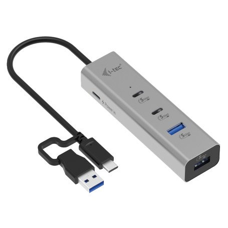 I-TEC HUB RICARICA UNIVERSALE, METALLO, 2X USB-C, 2X USB-A PORT, PD 85W (CAHUBMETAL2A2CPD)