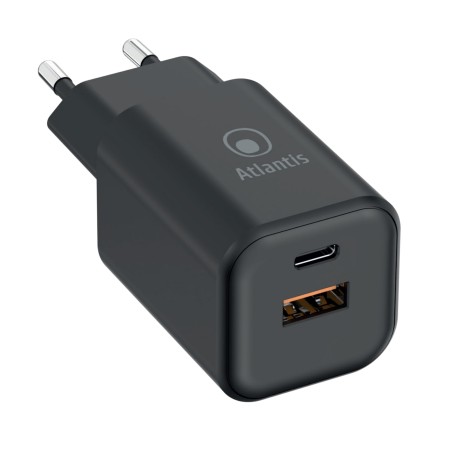 ALIMENTATORE ATLANTIS UNIVERSALE per NOTEBOOK P008-PD65GN-2U AC 65W output 1xUSB 1xUSB-C PD