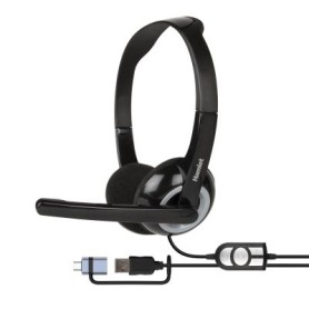 CUFFIA STEREO CON MIC. USB-A + USB-C ADAPTER (HHEADMUS-CX)