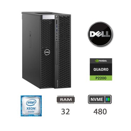 DELL T5820 XEON W2133/32/NVME480/P2200/W11P/2Y (008926PCR-EU)
