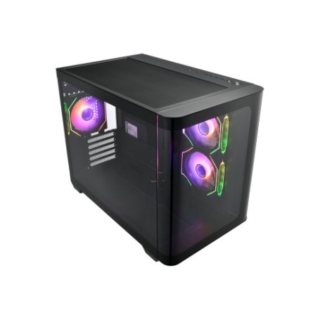 M-ATX MID TOWER  PANELLO LATERALE CURVO 3XARGB FANS  USB3.0 x 2, Type C (POC0000242)